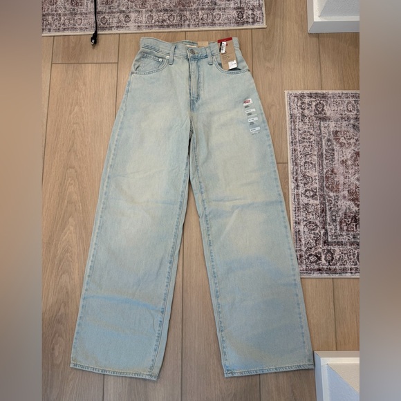 Levi's Denim - Levi's Light Blue Cinch Baggy Wide Leg Jeans